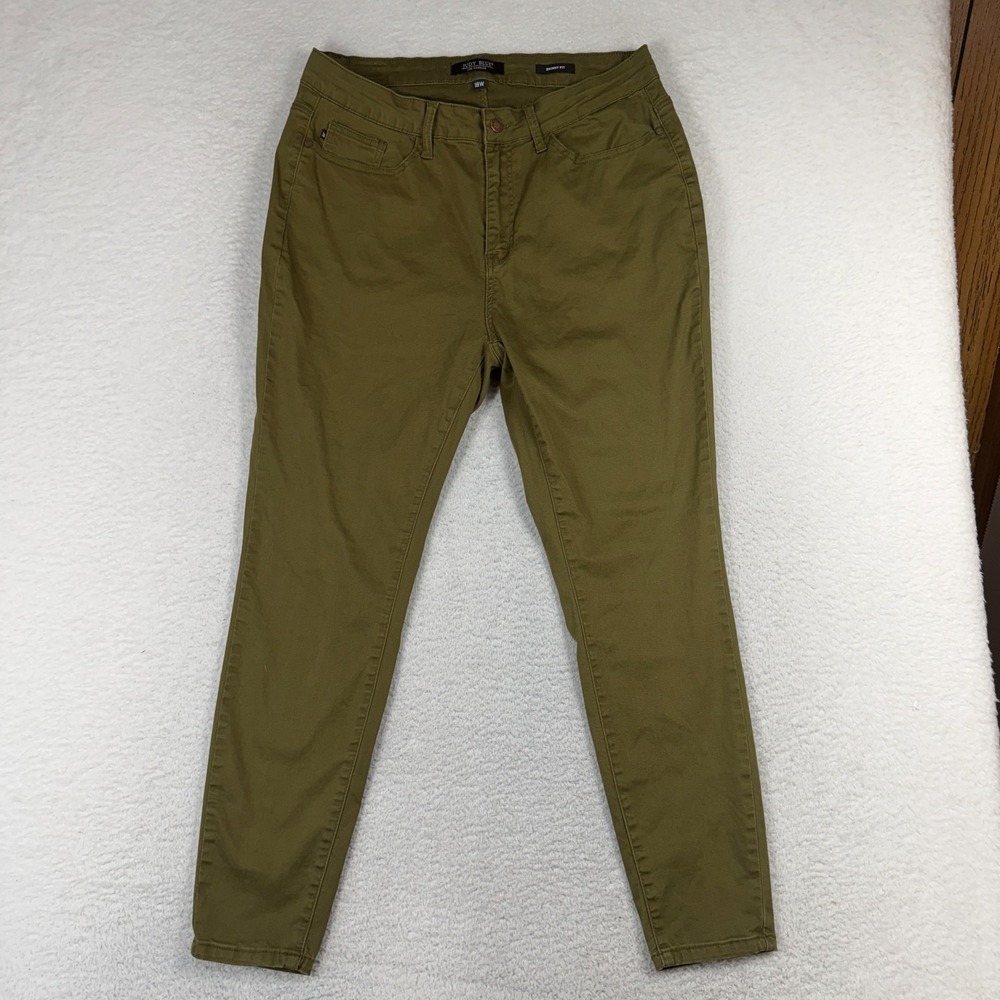 Judy Blue Jeans Womens 18W (34x28) Green Stretch Skinny Fit Denim Pants JB88146